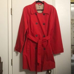 Red Rain Coat